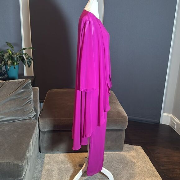 Women’s Chiffon 3 Piece Party Formal Mother of the Bride Pants Suit Size 12 NEW - Picture 4 of 15